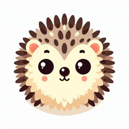 Cute hedgehog. Cute cartoon animal. Vector illustration.のイラスト素材