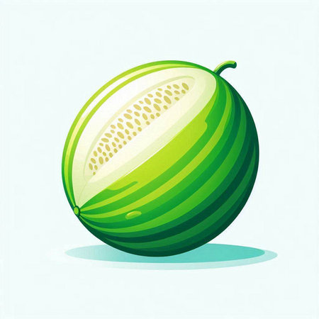 Illustration of watermelon on a white background. Vector illustration.のイラスト素材