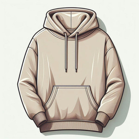 Hoody hoodie on a white background. Vector illustration.のイラスト素材