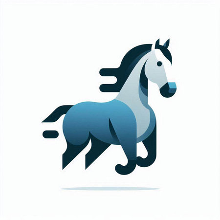 Horse logo vector icon design template. Horse symbol icon. Horse vector icon.のイラスト素材