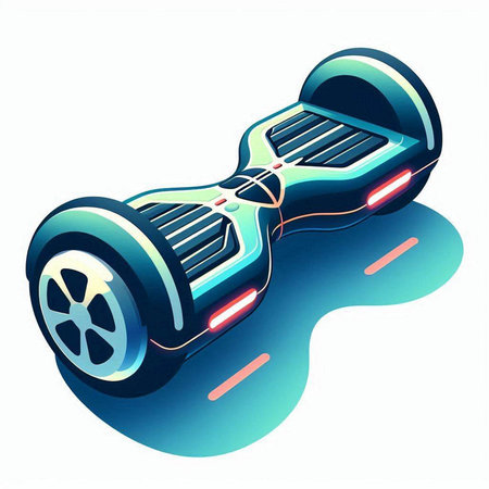 Modern self-balancing self-balancing electric scooter.のイラスト素材