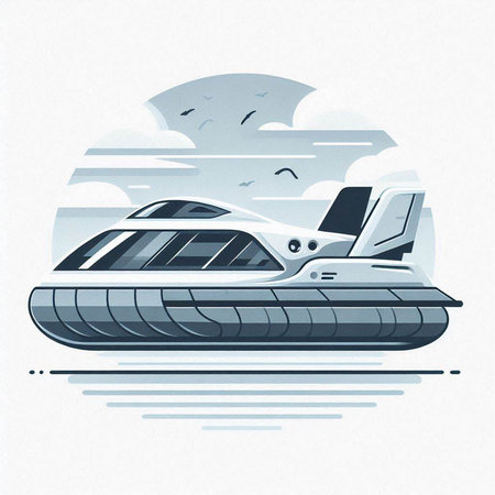 Vector illustration of a yacht in the sea. The concept of travel.のイラスト素材