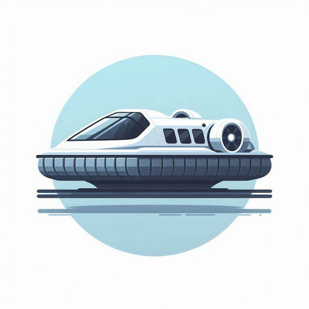 Futuristic car in the blue circle. Vector illustration on white background.のイラスト素材