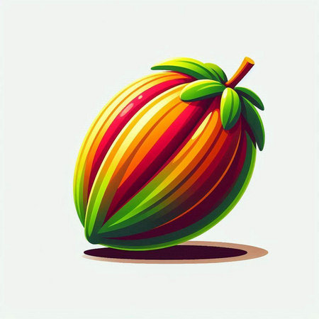 Illustration of a mango fruit isolated on a white background - vectorのイラスト素材