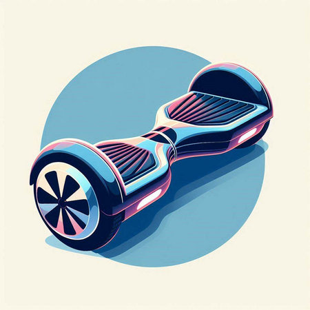 Skateboard or gyro scooter vector illustration. Modern technologyのイラスト素材