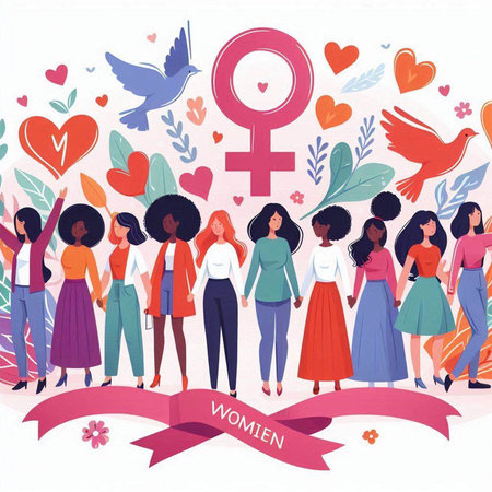 Women's Day. Women's Day. Vector illustration. International Women's Day.のイラスト素材