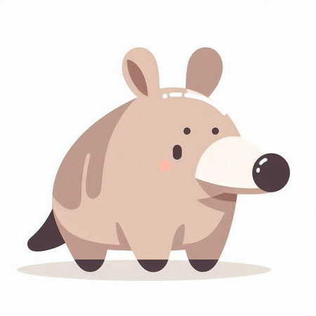 cute little dog vector illustration on white background. Cute cartoon animalのイラスト素材