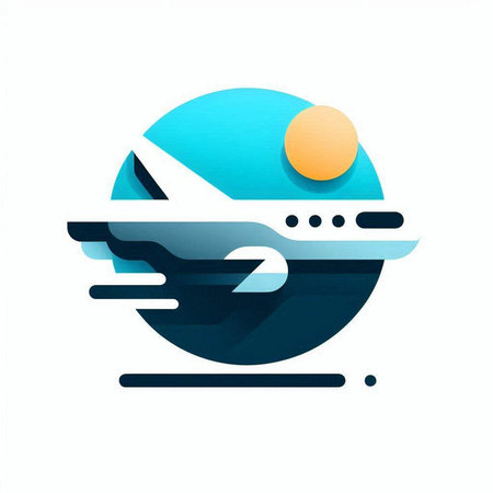 Airplane logo design template. Travel icon. Vector Illustration.のイラスト素材