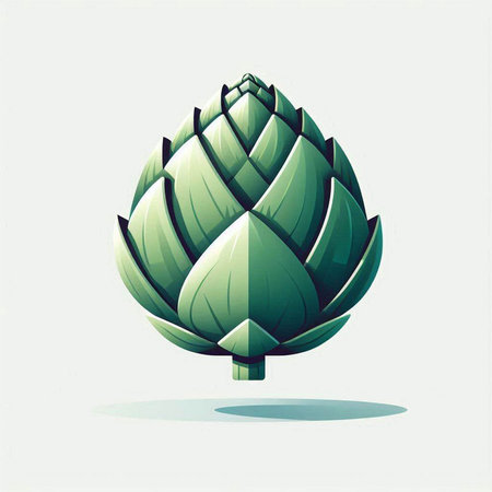 Artichoke. Isolated on white background. Vector illustration.のイラスト素材
