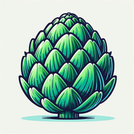 Artichoke. Vector illustration. Isolated on white background.のイラスト素材
