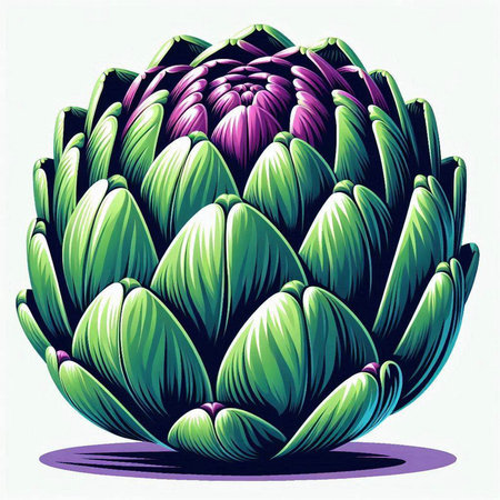 Artichoke flower. Vector illustration for your design on white background.のイラスト素材