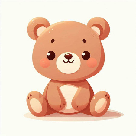 Cute teddy bear. Vector illustration of a cute cartoon bear.のイラスト素材