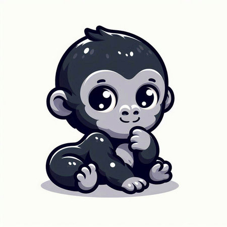 Cute baby boy. Vector illustration of a cute baby boy.のイラスト素材