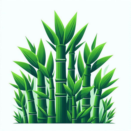 Green bamboo background. Vector illustration for your design. Eps 10.のイラスト素材