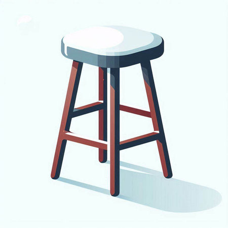 Illustration of an Isometric bar stool on a white background.のイラスト素材