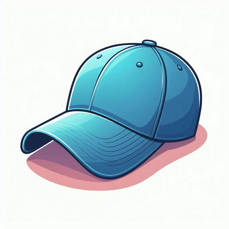 Baseball cap on a white background. Vector illustration. EPS 10のイラスト素材