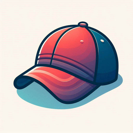 Baseball cap with visor. Vector illustration in retro style.のイラスト素材