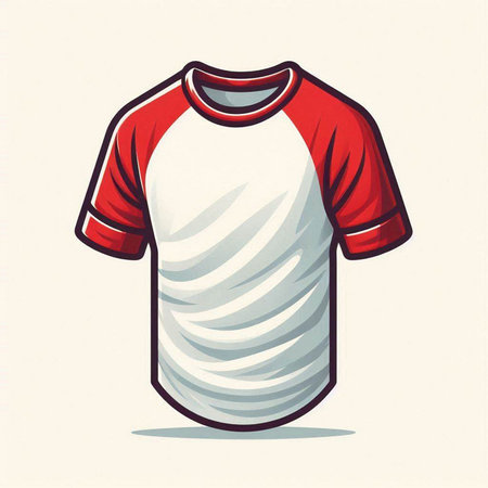 Illustration of a soccer t-shirt isolated on a white backgroundのイラスト素材