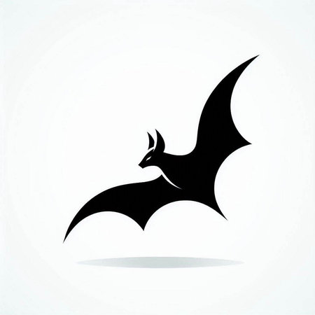 Vector image of a flying fox on a white background. Eps 10のイラスト素材