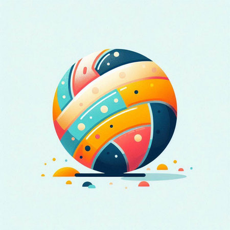 abstract colorful ball with dots on a white background, vector illustrationのイラスト素材