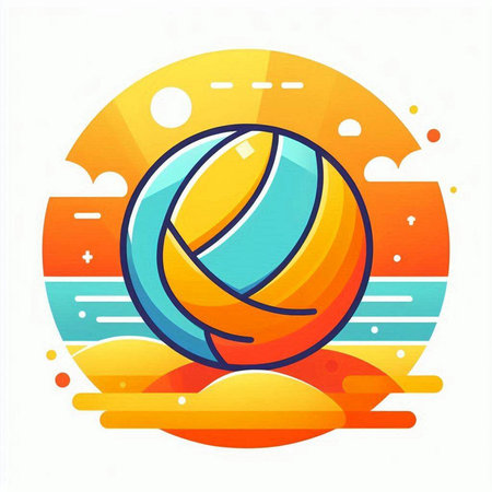 Beach ball icon. Summer beach ball icon. Vector illustration.のイラスト素材