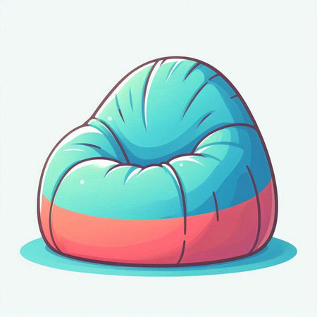 Illustration of a soft sofa in cartoon style. Vector illustration.のイラスト素材
