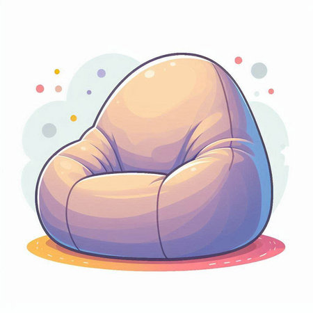 Illustration of a comfortable armchair on a white background - vectorのイラスト素材
