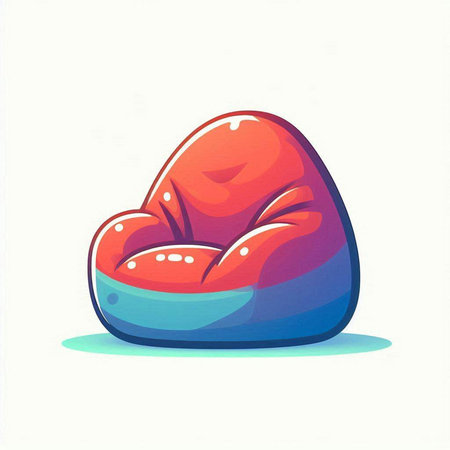 Sofa, hand drawn vector illustration. Cartoon style. Vector illustration.のイラスト素材