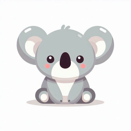 Cute cartoon teddy bear. Vector illustration on white background.のイラスト素材