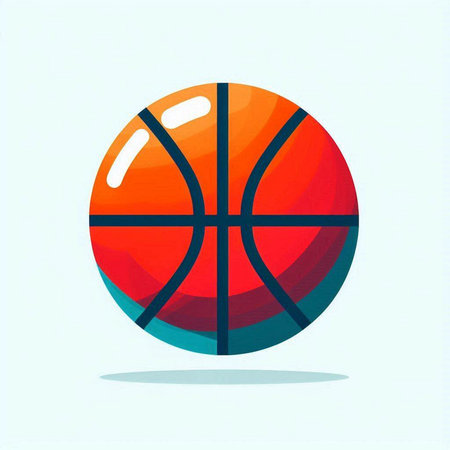 Basketball ball icon, vector illustration. Flat design style. Sport symbol.のイラスト素材