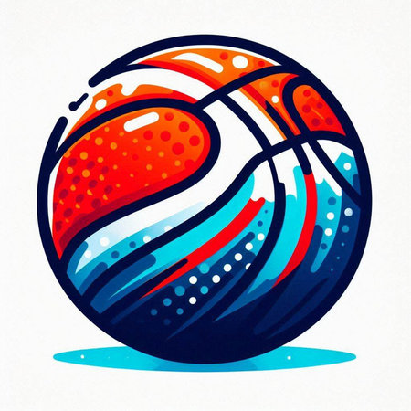 Vector illustration of a basketball ball in the form of a circle.のイラスト素材