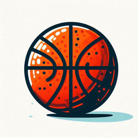 Basketball ball on the white background. Vector illustration. Eps 10のイラスト素材