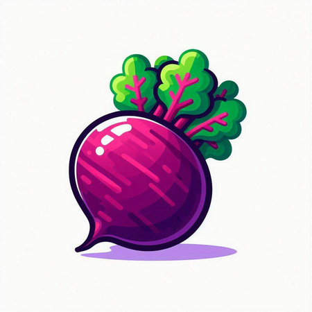 Beetroot vegetable. Vector illustration isolated on a white background.のイラスト素材
