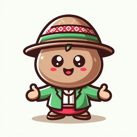 Blueberry with green leaves isolated on white background. Vector illustration.のイラスト素材