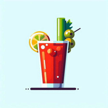 Cocktail vector illustration. Flat style design. Cocktail drink icon.のイラスト素材