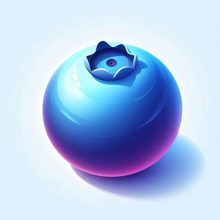 Blue rose with a drop of water in the form of a sphereのイラスト素材