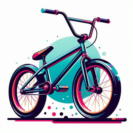 Cyclist Riding a Bike, Extreme Sport Concept, Vector Illustrationのイラスト素材