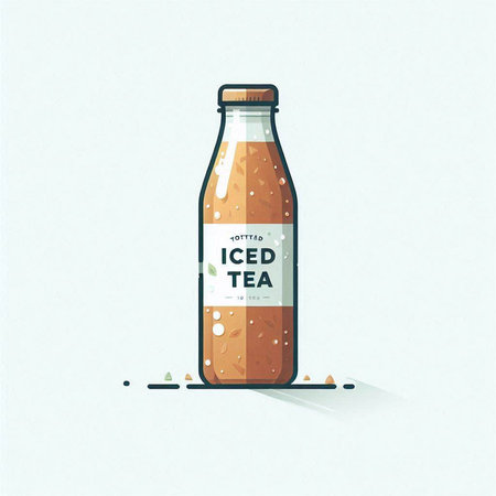 Bottle of cola. Vector illustration of a bottle of cola.のイラスト素材