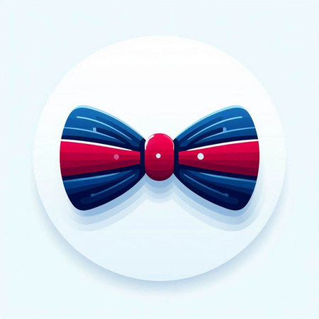 Illustration of a bow tie on a white background. Vector illustration.のイラスト素材