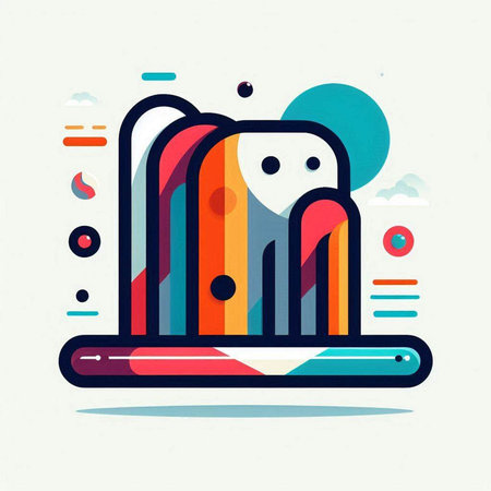 Futuristic technology concept. Colorful vector illustration for your designのイラスト素材