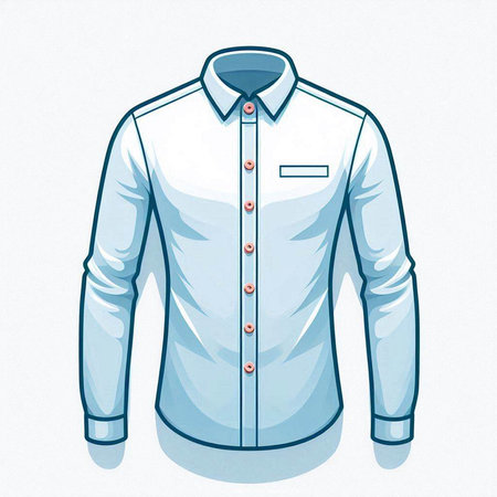Men's shirt on a white background. Vector illustration. Eps 10のイラスト素材