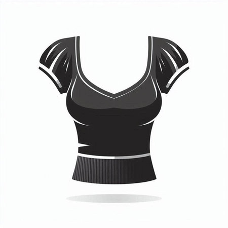 Women's sports bra with a visor on a white background.のイラスト素材