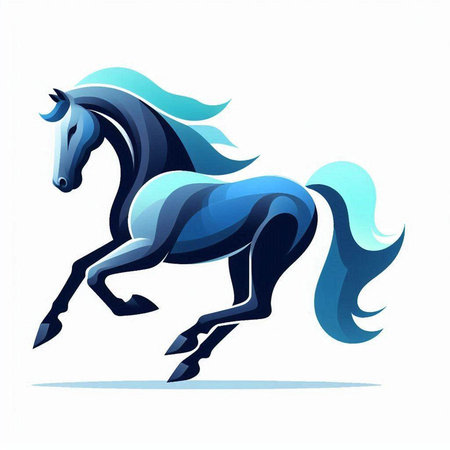 Horse vector illustration. Isolated horse on a white background.のイラスト素材