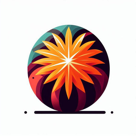 Abstract colorful flower on white background. Vector illustration. Eps 10.のイラスト素材