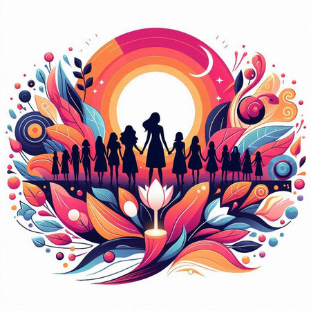 Happy Valentines Day greeting card. Colorful hand drawn vector illustration.のイラスト素材