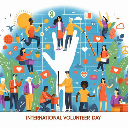 International Day of Persons with Disabilities flat design concept vector illustration.のイラスト素材