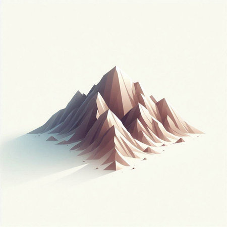 Mountains in the desert. 3d rendering. Computer digital drawing.のイラスト素材