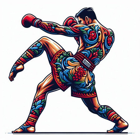 Tattoo art Thai boxing, Thai boxing, Thai boxing, Thai boxing, Thai boxingのイラスト素材