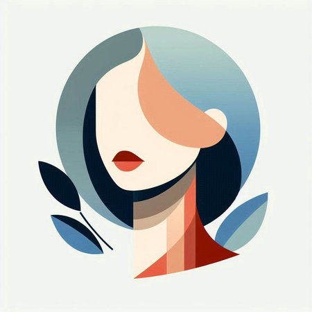 Illustration of a woman's face in profile. Vector illustration.のイラスト素材