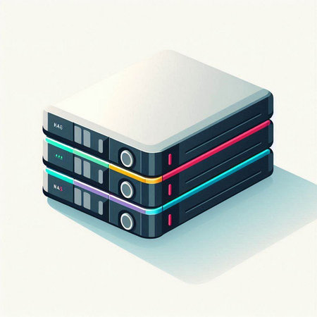 Isometric Server. Data Center. Web Hosting. Vector illustrationのイラスト素材